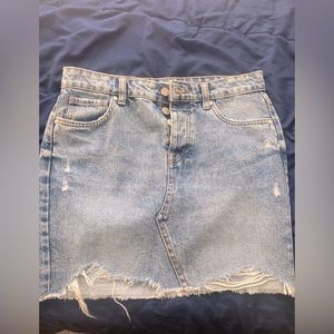 Denim mini skirt